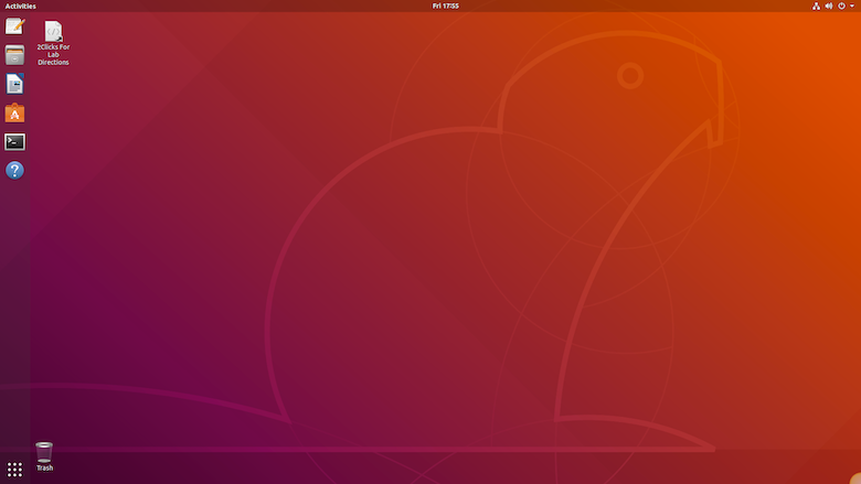 Ubuntu in pause mode.