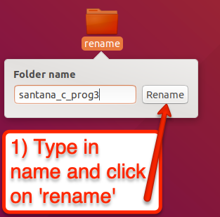 type new name and click on rename
