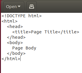 Type the below HTML into the document.