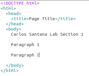 Add the following text to your html document.