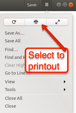Select the print icon.