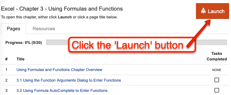Click Launch button.