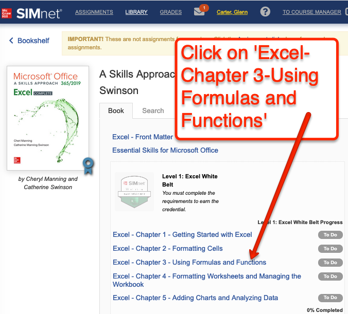 Click on chapter 3 or 4