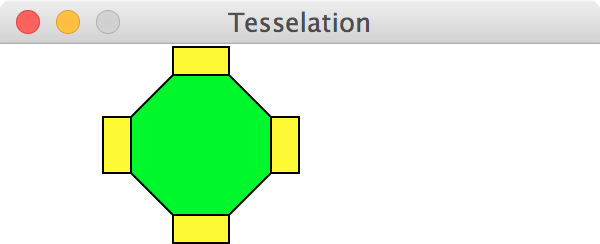 Output of option 5: shows a line of squares