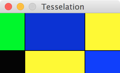 Output of option 5: shows a line of squares