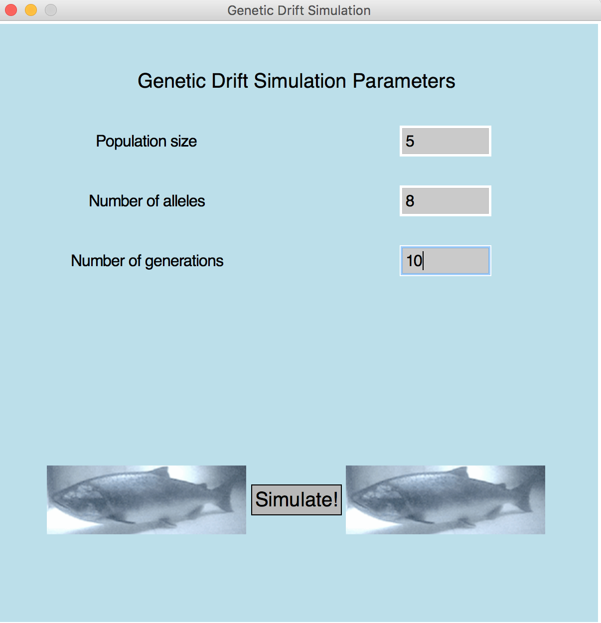 Checking for errors in the three simulation parameters